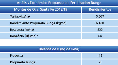 Tabla de resultados